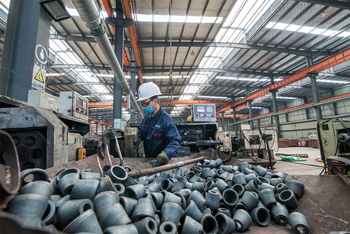 句容网架配件-锥头加工车间